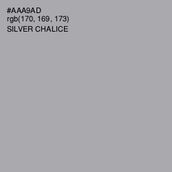 #AAA9AD - Silver Chalice Color Image